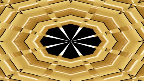 Gold and black Abstract Background, Line Movement, Kaleidoscope