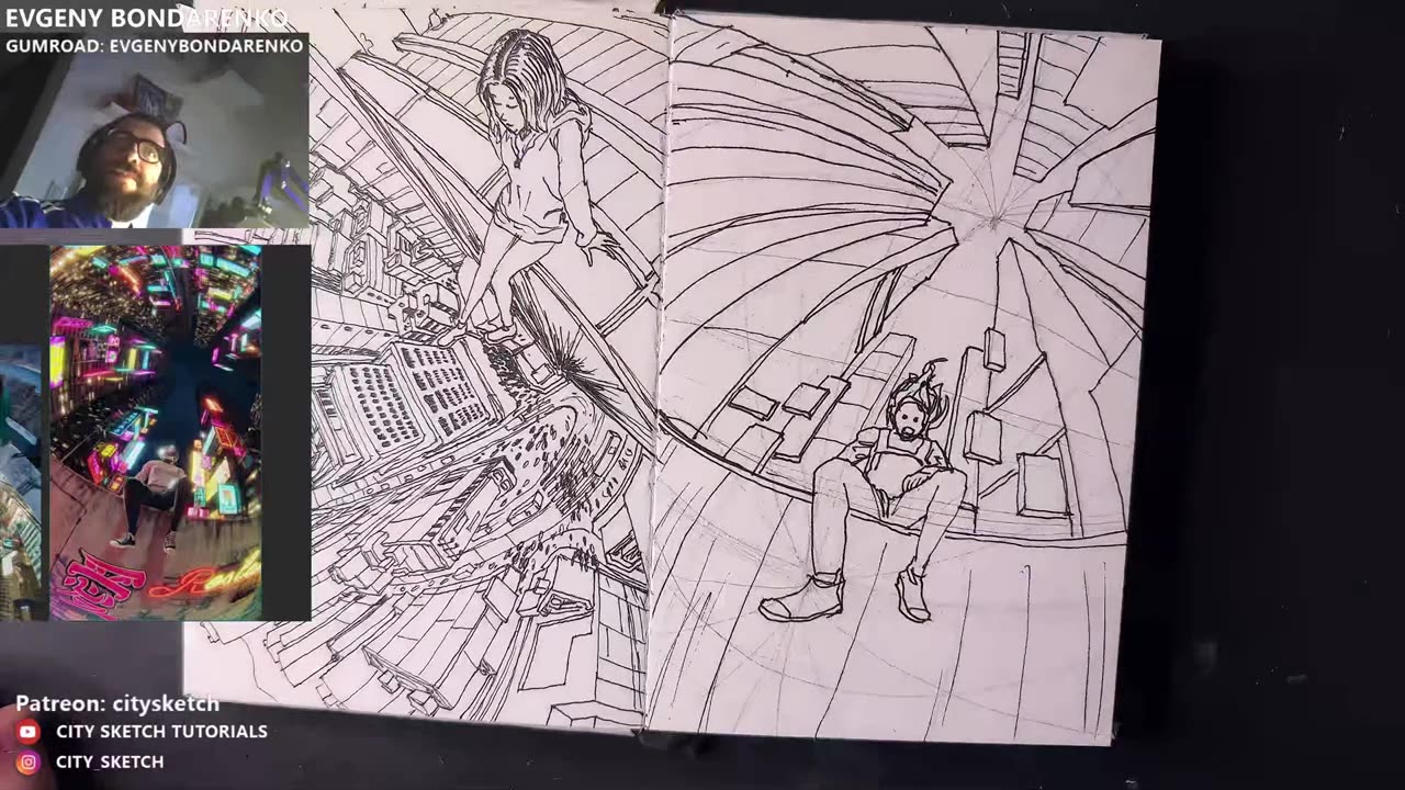 How to draw fish eye view