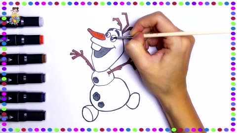 Olaf the Snowman Painting for Beginners | Kids Art Activity (Ages 4-6)