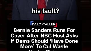 Bernie Sanders Dodges NBC Host Asking If Dems Should Have Done More To Cut Waste Under Biden