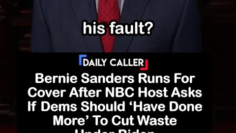 Bernie Sanders Dodges NBC Host Asking If Dems Should Have Done More To Cut Waste Under Biden