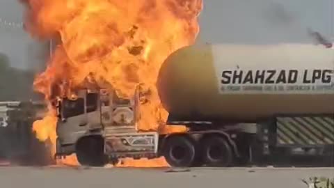 Gas truck explosion