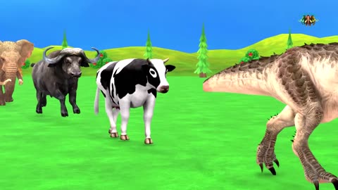 DinosaPaint Animals Gorila, Elephant, ur FDuck,Tiger,Cow,Lion, Buffalo Crossing Animal Game Ne