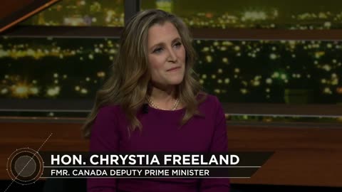 Freeland claims terrified four-year-olds are begging her to stop Trump from invading Canada.