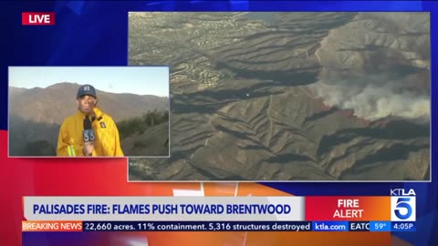 Tanker flies over LA to manage fire destruction
