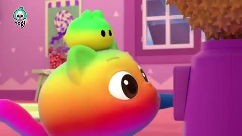 RUN,FASTER!!HOGI AND DINOSAUR`S COLORFUL RACE!!COLORS FOR KIDS!!HOGI NURSERY RHYMES!!HOGI COLORS!!!!