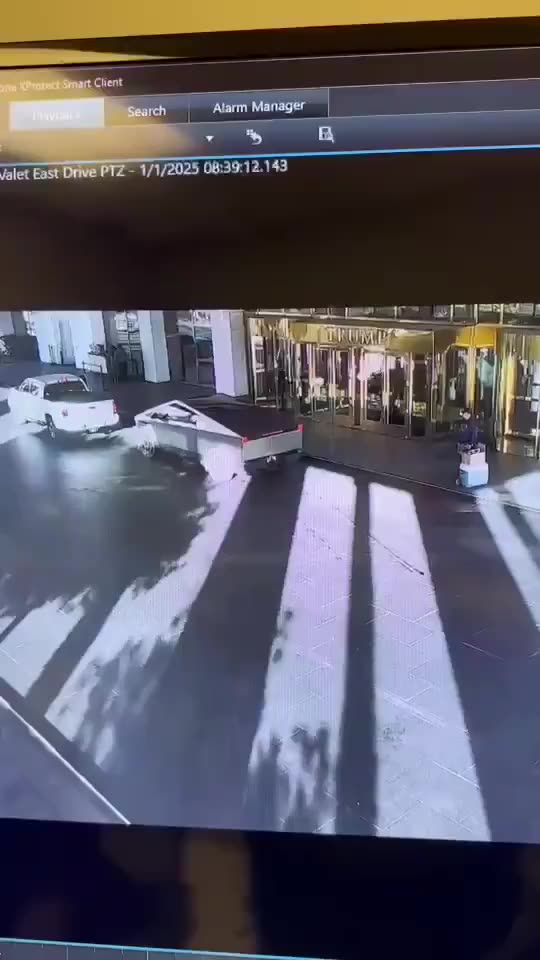 Tesla Cybertruck explodes at Trump Tower Las Vegas