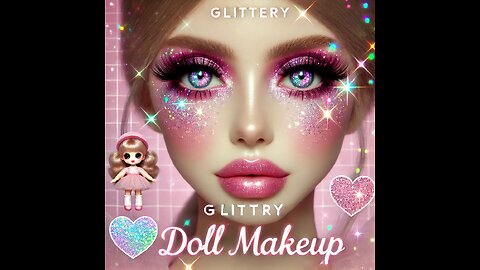 Glittery Dolly Makeup tutorial ⊹ ᡣ𐭩 🎀 douyin ins