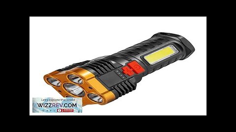 5LED Portable Flashlight Rechargeable Torch COB Side Light 4 Lighting Modes Camping Review