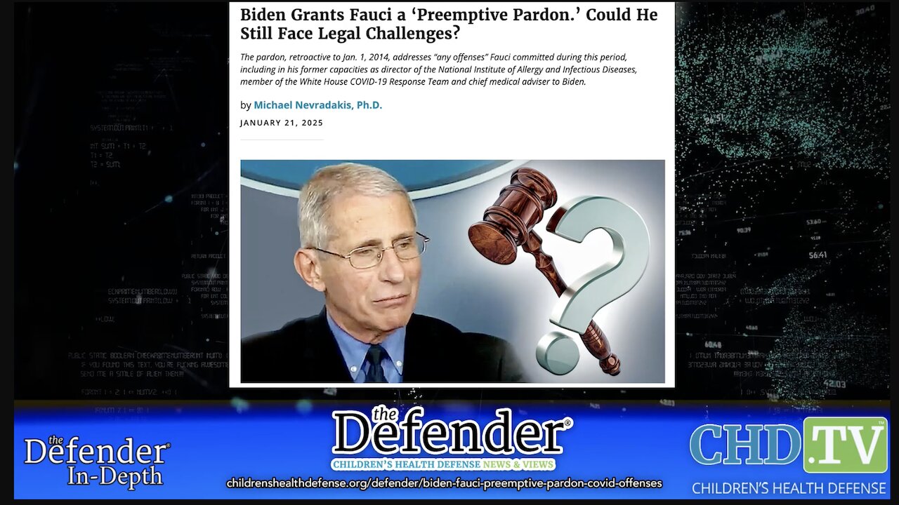 Jan. 22, 2025 PM / Fauci's Pardon, Gates Meets w: Trump and more!...