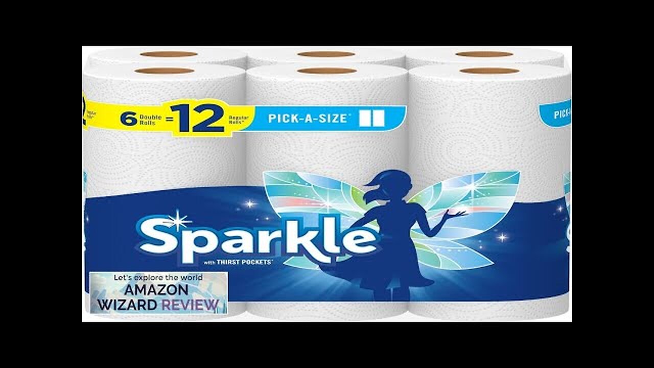 Sparkle® Pick-A-Size® Paper Towels 6 Double Rolls = 12 Regular Rolls Review