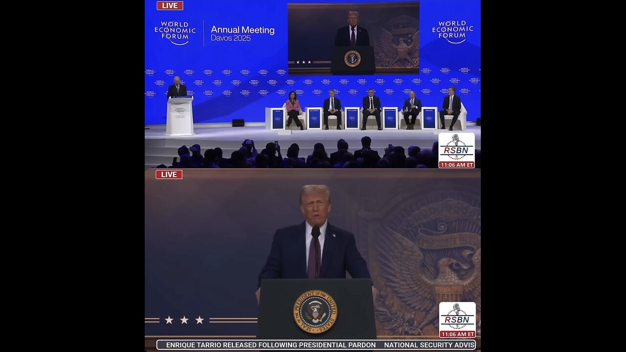 WEF: Introduced by Dr. Evil (Schwab), President Trump punched the globalist cabal right in the face