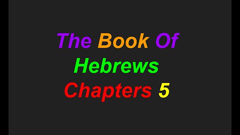 Hebrews Chapter 5