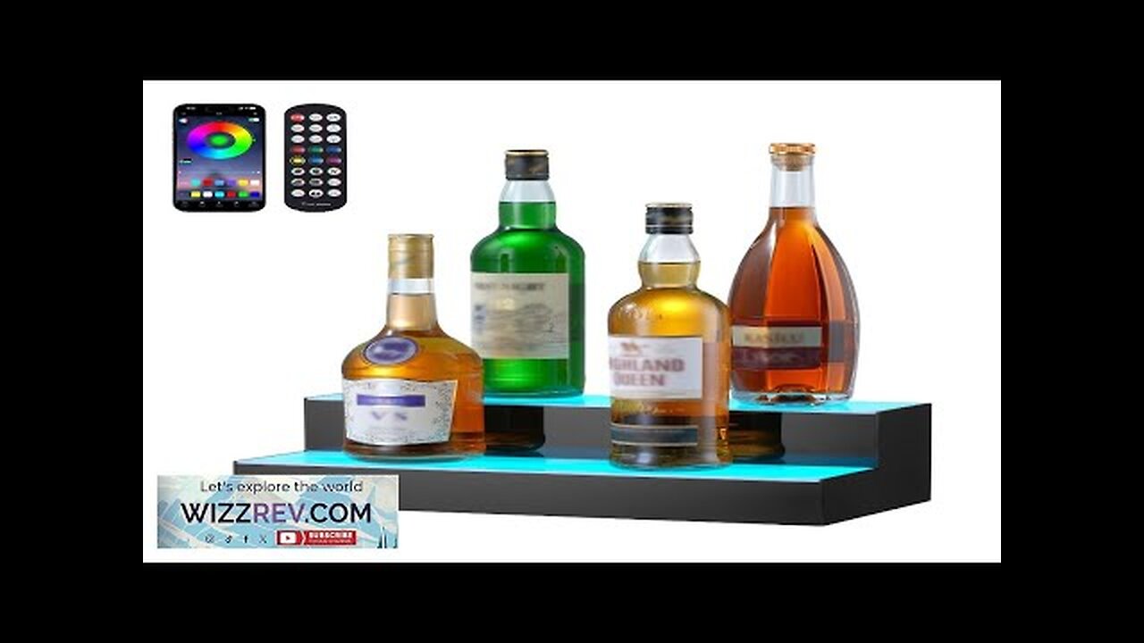 VEVOR LED Lighted Liquor Bottle Display Bar Shelf RF & App Control Review