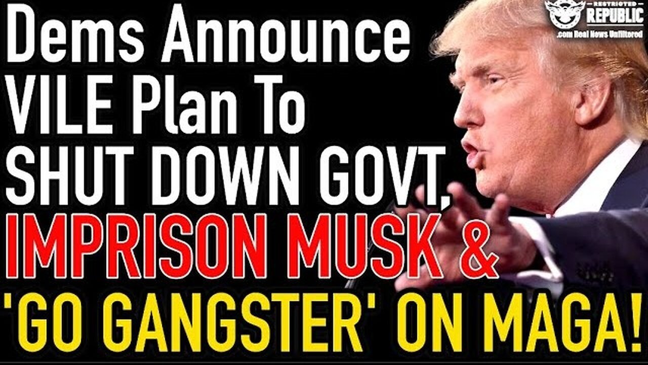 Democrats Announce Vile Plan To Shut Down Govt, Imprison Musk & ‘Go Gangster’ On MAGA!