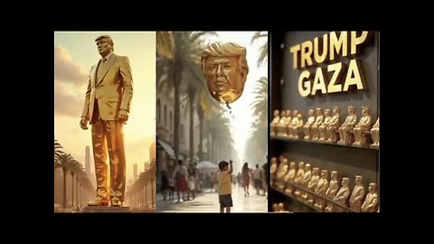 TRUMP POSTS 33 SECOND VIDEO OF FUTURE FREEDOM SMART CITY COMPLETE WITH HIS GOLDEN IDOL STATUE!