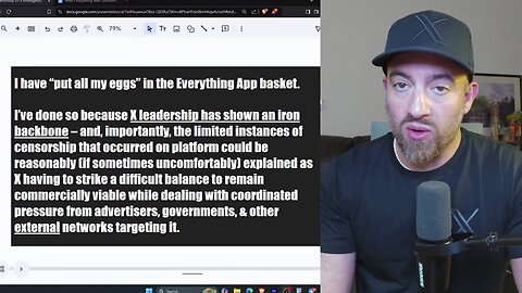 Mike Benz says that X no longer has platform security for creators