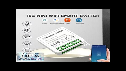 16A Mini Smart Switch Graffiti WIFI+Bluetooth Dual Mode Circuit Breaker with Smart Review