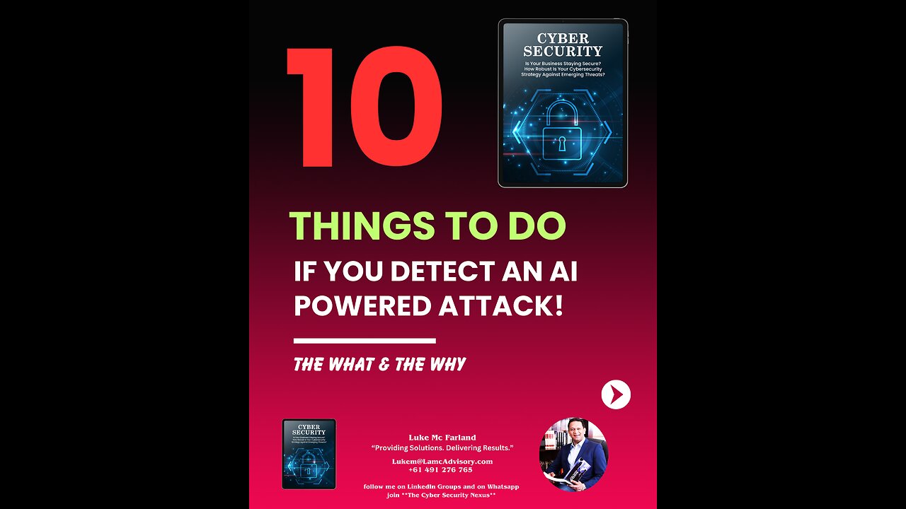 What are the signs of an automated A.I cybersecurity attack?