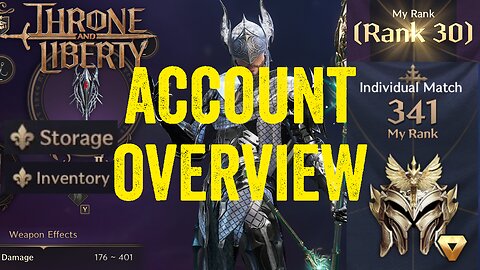 Account Overview (End of Season 1) - Throne and Liberty