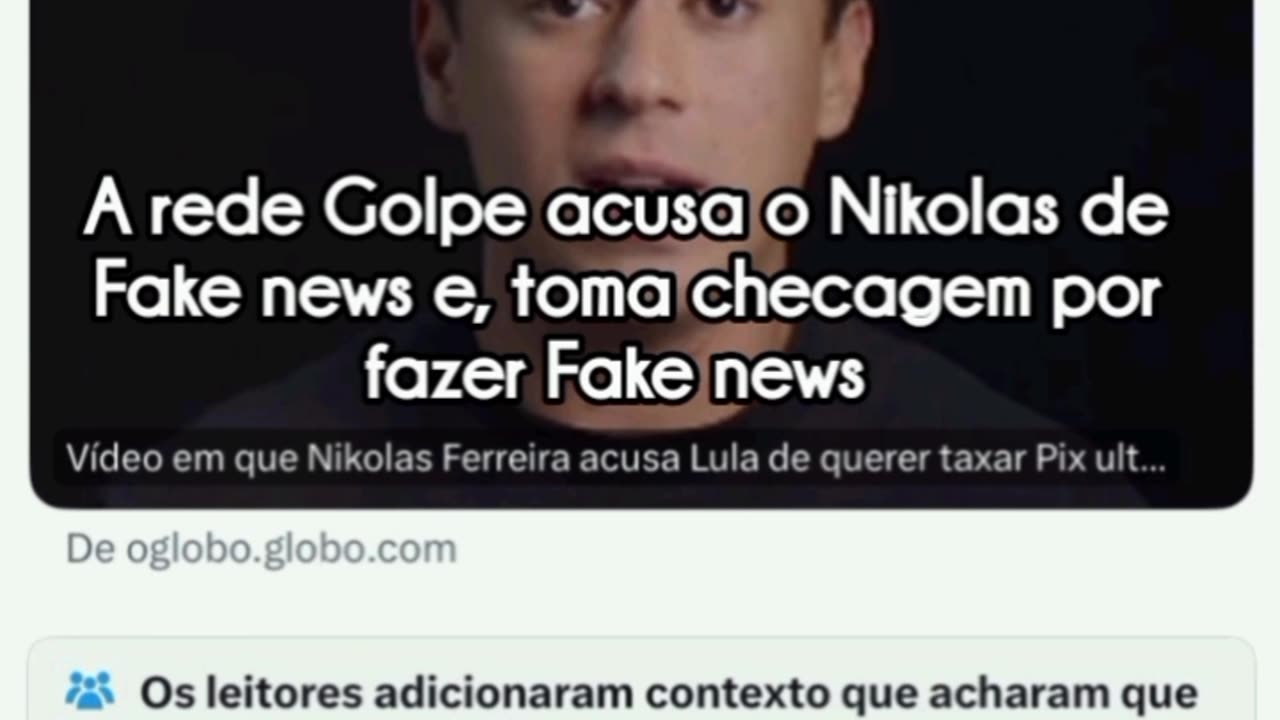 REDE GOLPE TOMA CHECAGEM POR POSTAR FAKE NEWS 😎