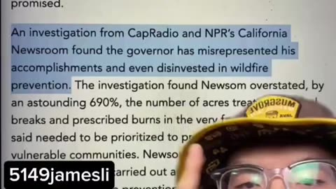 Research showing Governor Gavin Newsom is lying about California wildfire prevention spending