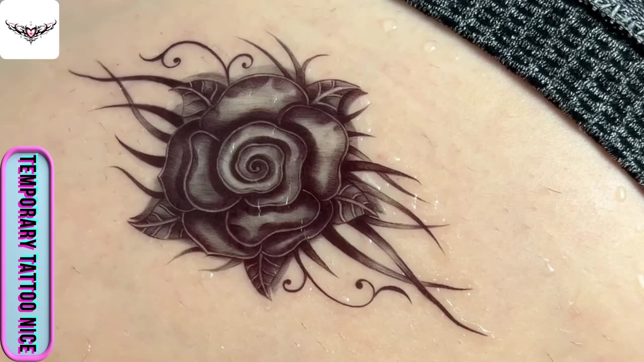 black rose temporary tattoos#temporarytattoo #temporarytattoos #temporarytattosticker