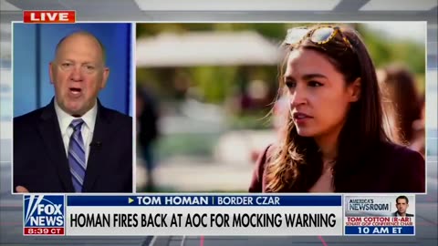 Tom Homan has asked the DOJ to investigate AOC