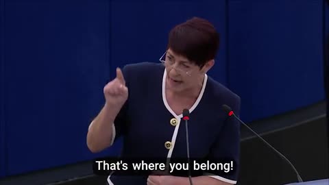 German MEP Christine Anderson has her mic cut after calling out Ursula...