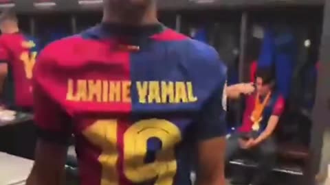 Lamine Yamal, Balde and Casado Dancing after beating Real Madrid in Spanish Super Cup