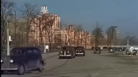 1940s New York in Color: A Timeless Metropolis [60fps, Remastered]