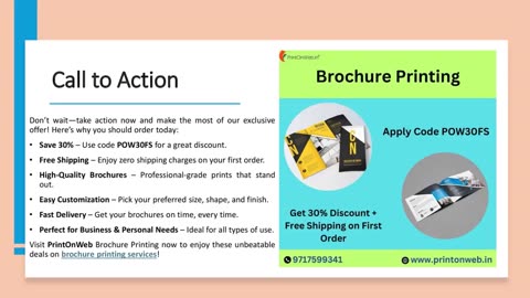 Want to Print Brochures Online? Apply POW25 and Save 25% Now!