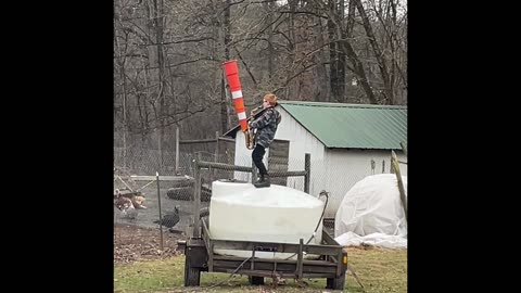 Traffic Cone Saxophone Time!