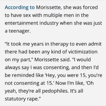 Alanis Morissette got molested