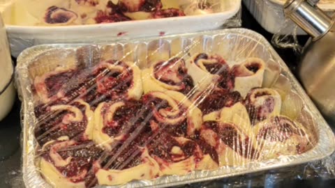 Mixed Berry cinnamon rolls