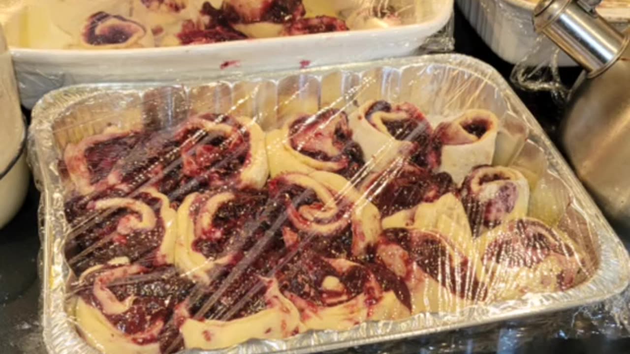 Mixed Berry cinnamon rolls