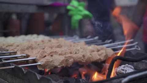 Frying grill food