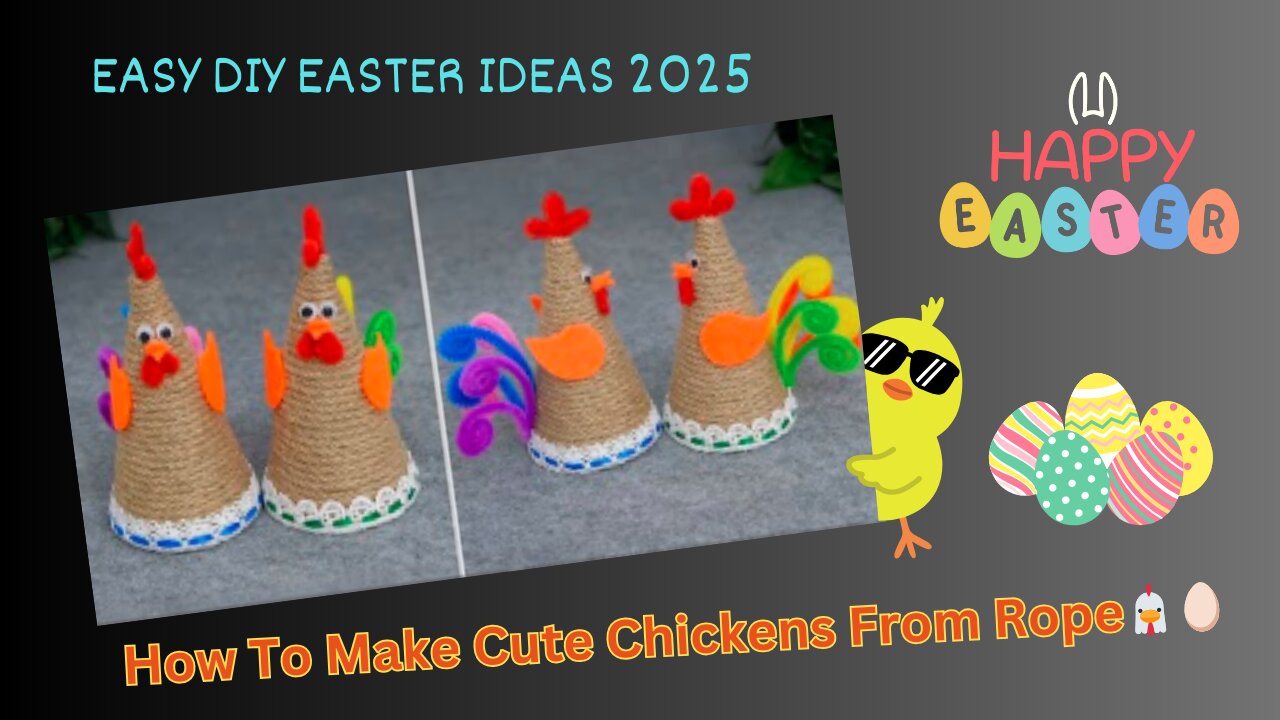 π£ Adorable DIY Rope Chickens for Easter 2025! π§Άπ₯ | Easy Craft Tutorial | DIY eater decor ideas