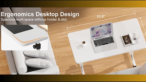 Small Standing Desk Adjustable Height, Mobile Stand Up Desk with Wheels, 32 Inch