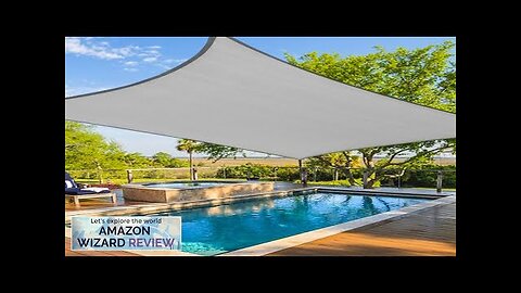 Amagenix Sun Shade Sails Canopy Light Grey Curved Outdoor Shade Canopy 16'X20' Review