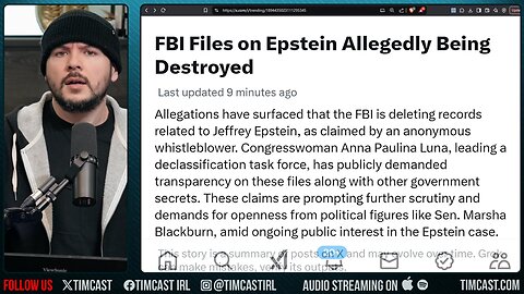 FBI DESTROYING EPSTEIN EVIDENCE, Whistleblower Says, GOP & More Demand Bondi Release The Client List