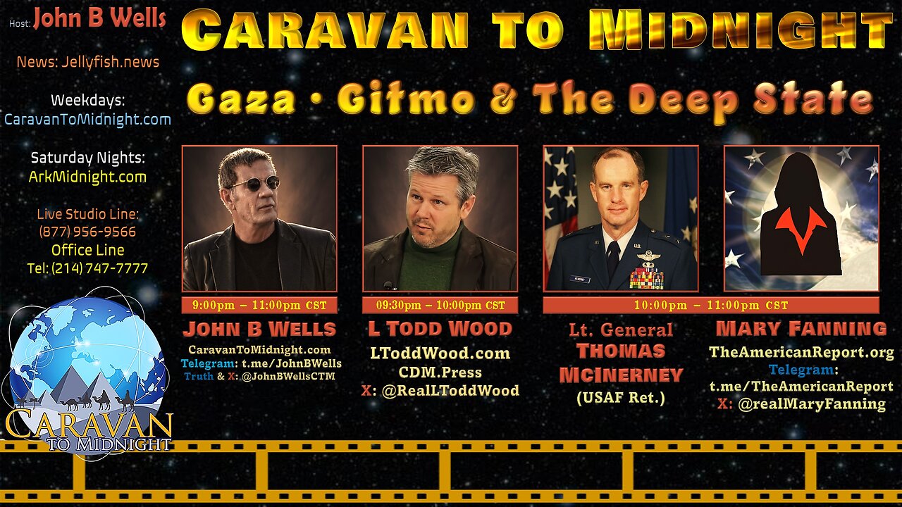 Gaza • Gitmo & The Deep State - John B Wells LIVE