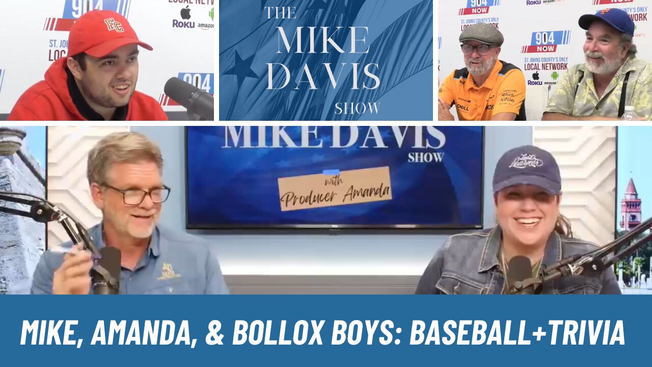 Mike, Producer Amanda, & the Bollox Boys: Baseball and Trivia