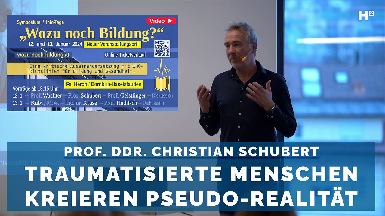 Professor Schubert im Vortrag über die Geometrie der Seele und die Fraktale des Lebens