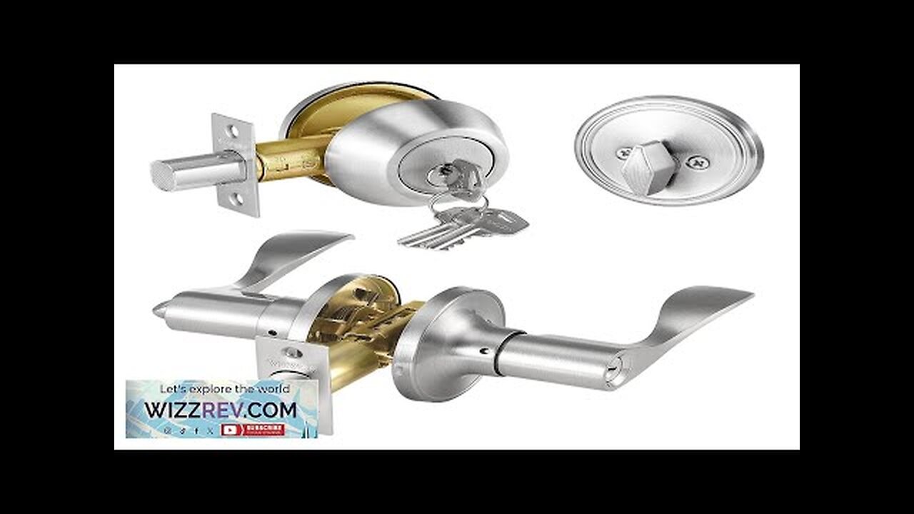 Entry Door Locksets with Deadbolt 5 Pack Keyed Alike Satin Nickel Lever Review