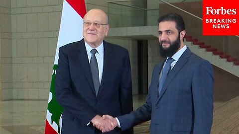 Lebanon's Prime Minister Mikati Meets With The New Leader Of The Syrian Govt al-Sharaa In Damascus