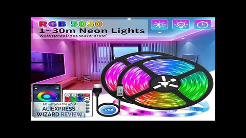 USB LED Strip Lights APP Control Color Changing 5050 RGB Led Light Review