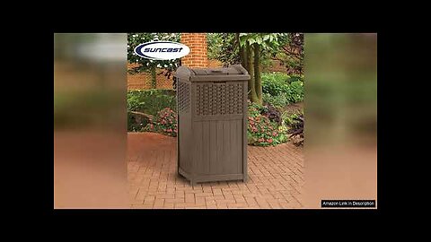 Suncast 33 Gallon Commercial Outdoor Trashcan Hideaway with Lid Review