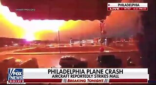 This is the precise moment when a plane just crashed in Philadelphia