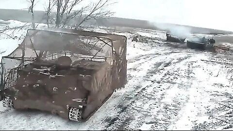 Footage Shows Destroyed Ukrainian Armored Column in Kursk Region